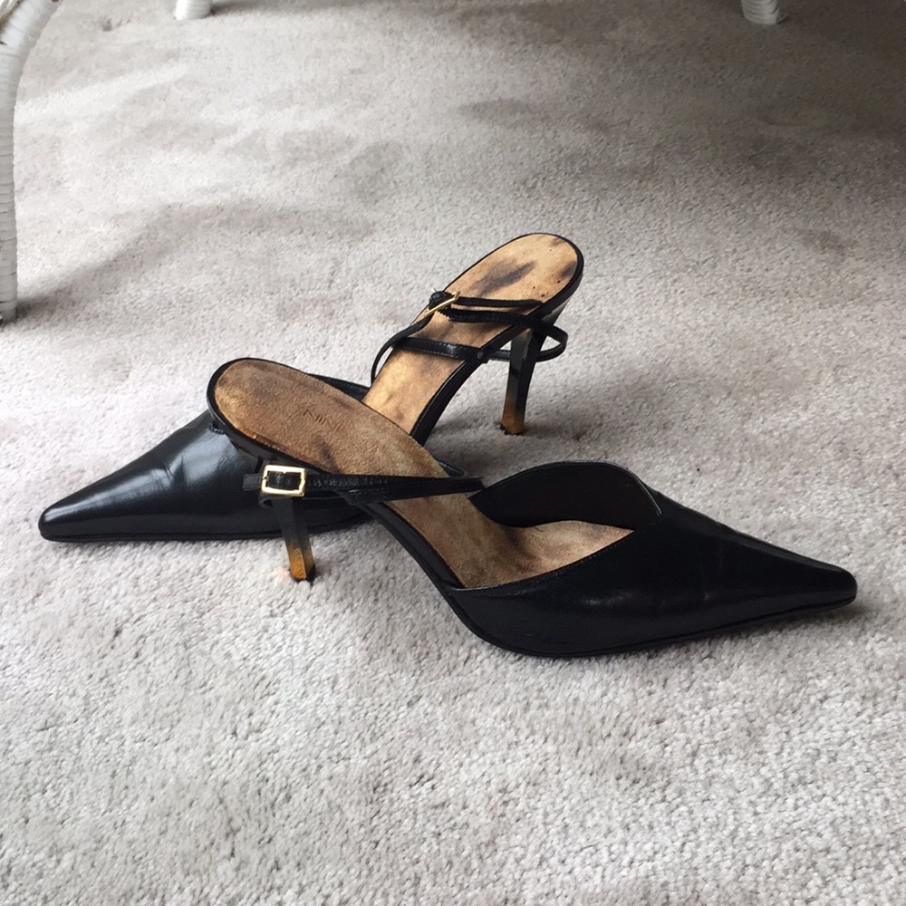 Nine West Gregor Black Leather Heels